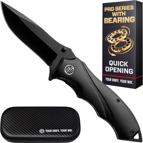 Grand Way Premium Ball Bearing Pocket Knife — Black